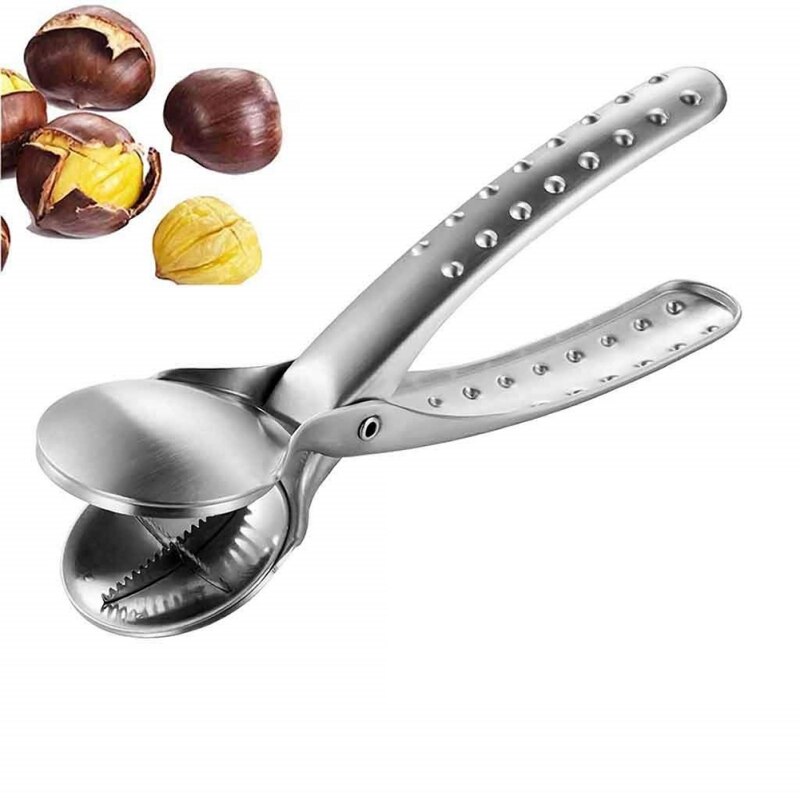 2- in -1 snelle kastanjeklem, notenkrakeropener, schiller, walnotentang, metaalsnijder, keukenfruit, groentegereedschap, accessoires