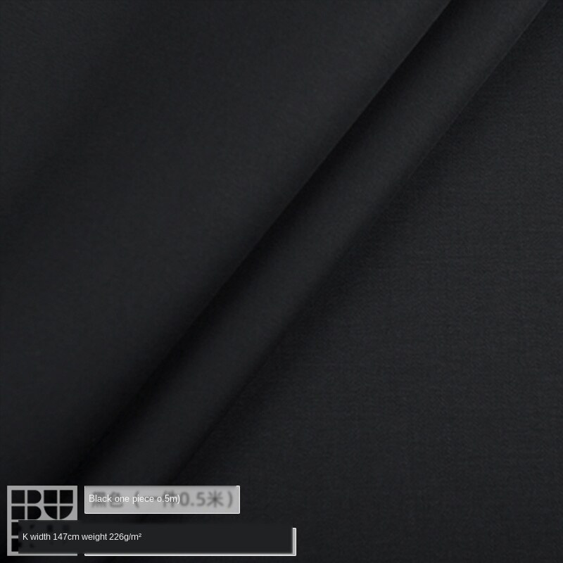 Bred 59 " 32s twill stof kæmning 100%  bomuldsmateriale forår og sommer windbreaker bukser nederdel kjole diy stof: Sort