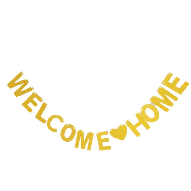 Drapeaux de bienvenue à la maison, banderoles décoratives pour fête d'anniversaire, noël, pendaison de crémaillère