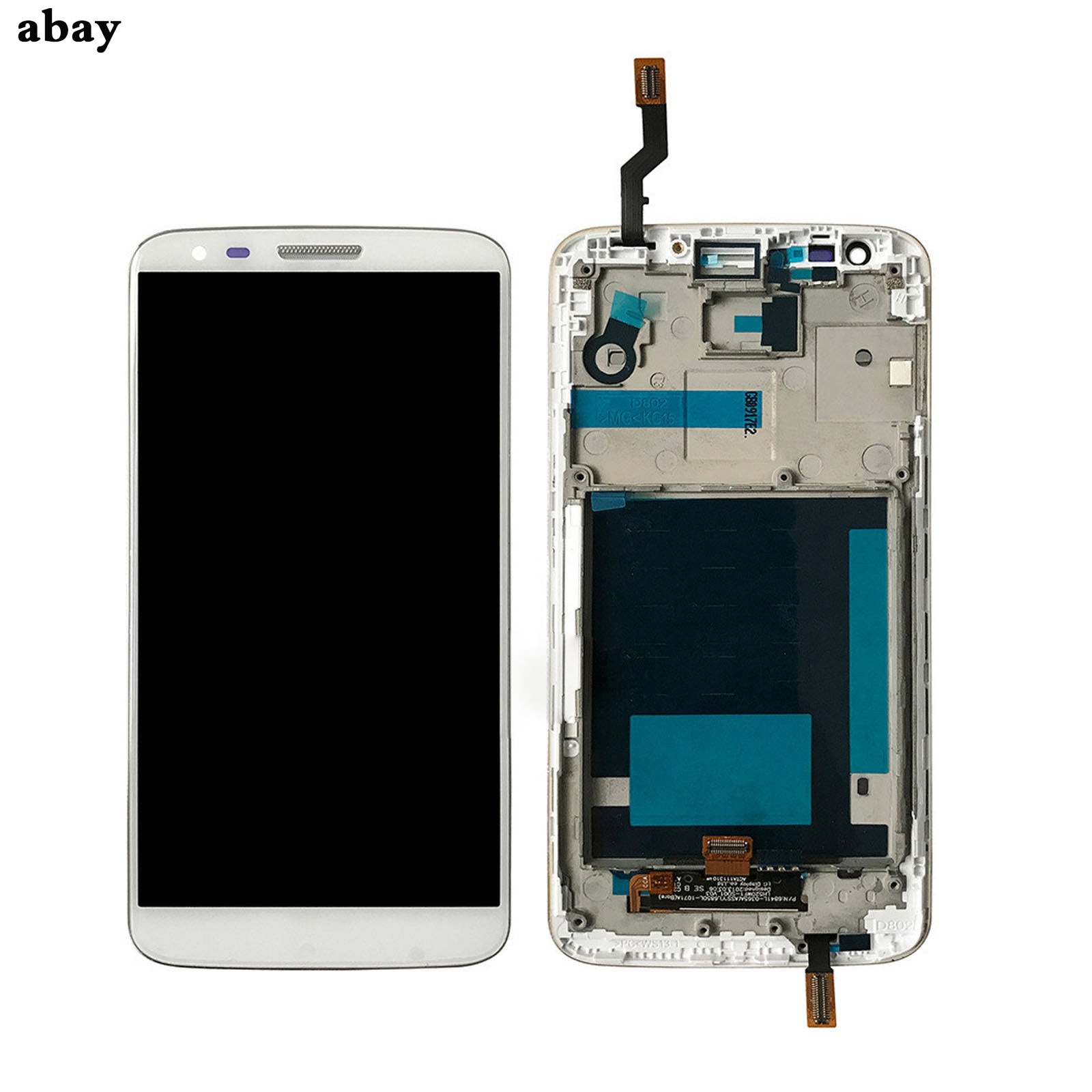 5.2 "Display Voor LG G2 D802 D805 D800 D801 D803 F320 LS980 Lcd-scherm met Touch Screen Digitizer Vergadering frame Vervanging