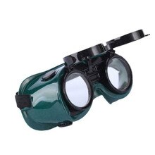 Welding Safety Glasses Anti Glare TIC Gas Welding Cutting Soldering Goggles Flip Dark Green Lenses Torching Dual Lenses