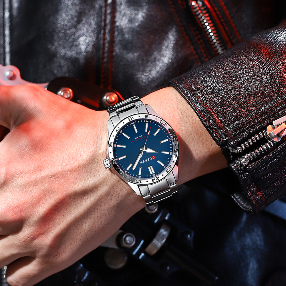 CURREN Mannen Mode Ultra Dunne Horloges Eenvoudige Mannen Business Rvs Quartz Horloge Casual Horloge Voor Man Relogio Masculino