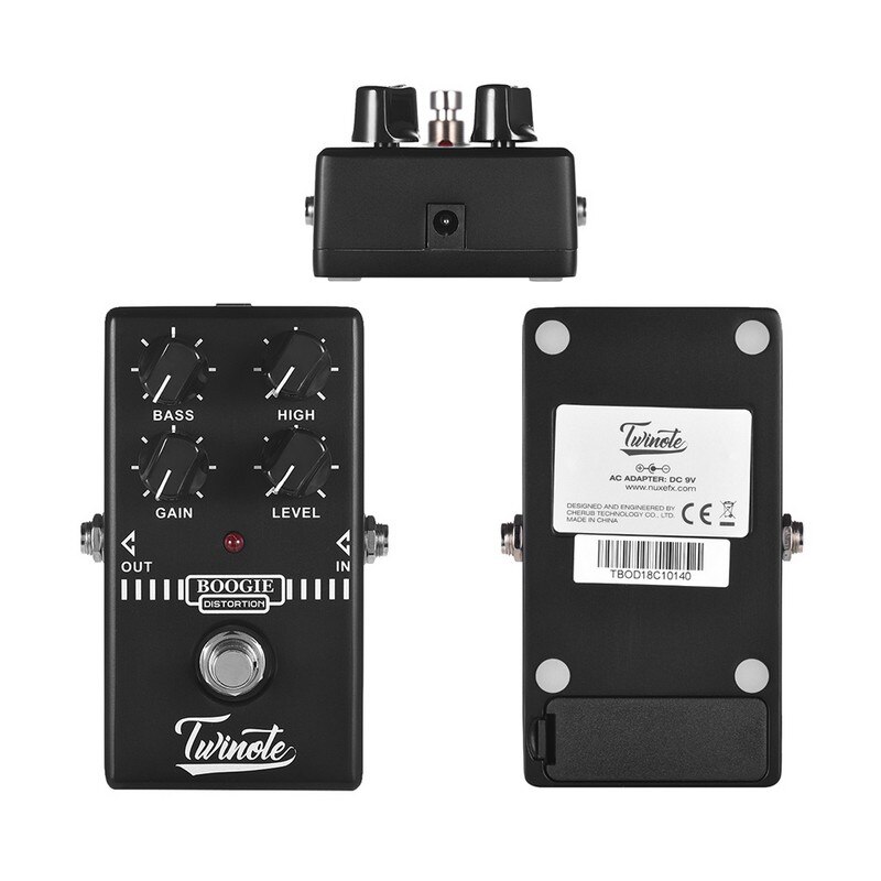 Twinote Boogie distorsion analogique vieille école distorsion guitare effet pédale processus avec véritable dérivation pour accessoires de guitare