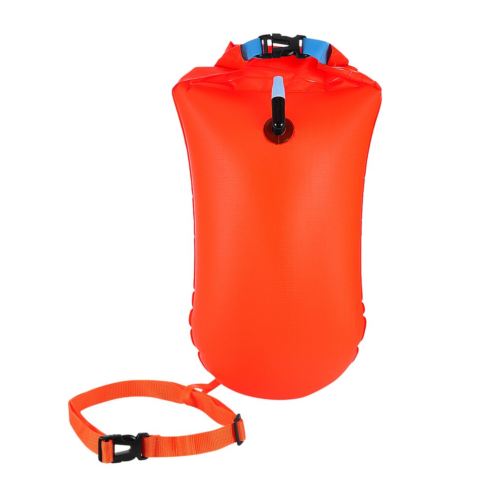Vorcool 1pc open water swim float ultralight safety float swiming bag for swimmers triathletes snorkelers surfers (orange)