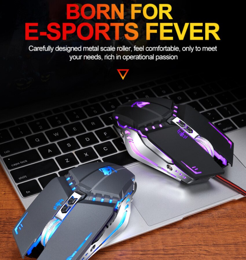 Mouse da gioco cablato professionale 7 pulsanti 3200DPI LED ottico USB Mouse per Computer Mouse da gioco Mouse da gioco Mause per PC laptop Gamer