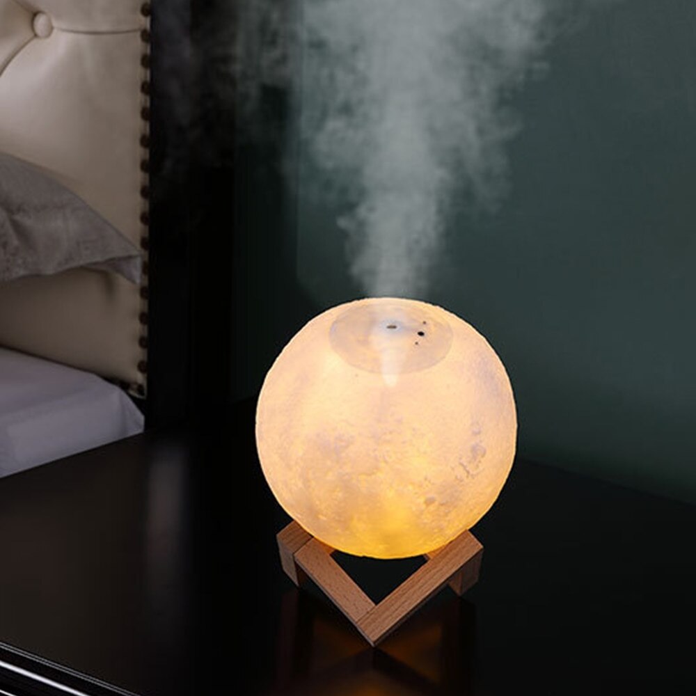 USB Moon Aroma Humidifier Essential Oil Diffuser Air Purifier Ultrasonic Mist Humidifier For Home&Office Aromatherapy