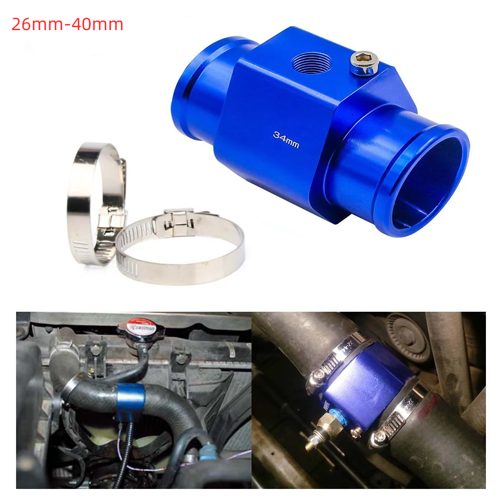 Medidor de temperatura del agua temperatura del radiador Sensor de tubo de junta de temperatura del agua 40mm 38mm 36mm 34mm 32mm 30mm 28mm adaptador de manguera