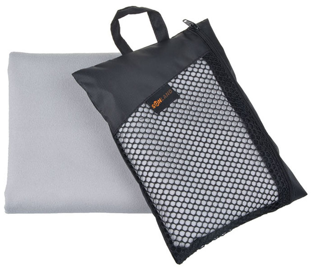 2PCS 30.5cmx61cm Sunland Microfiber Towel Ultra Compact Absorbent and Fast Drying Travel Sports Towels: dark grey