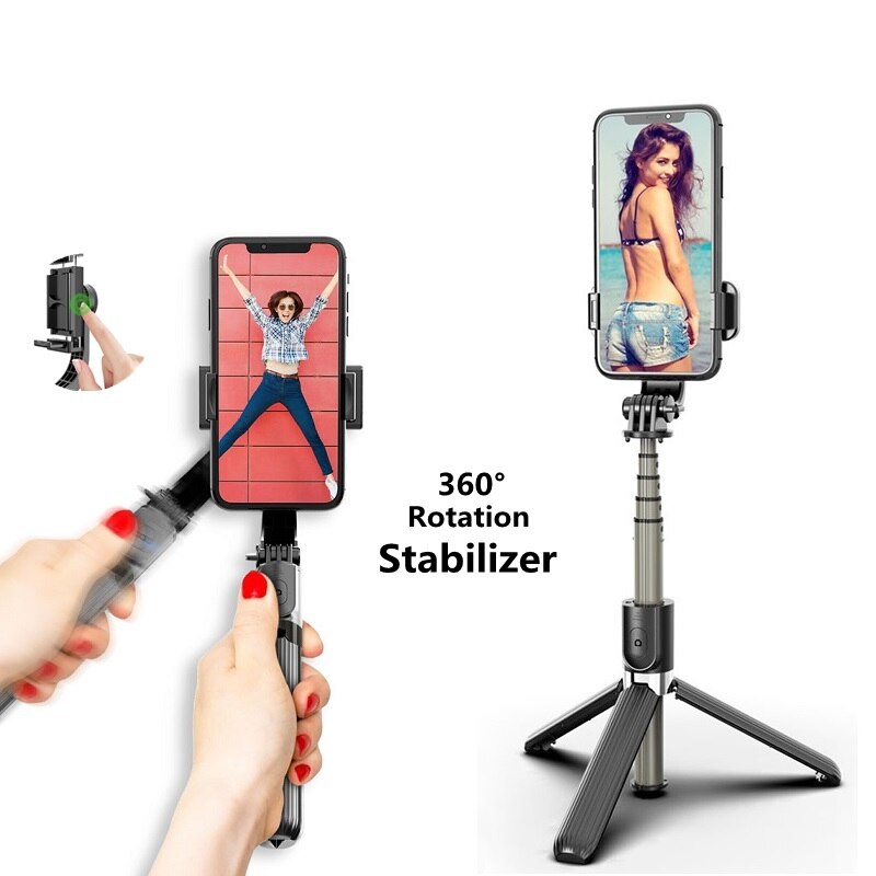 Roreta 2022 Handheld Gimbal Wireless Bluetooth Phone Gimbal Stabilizer for iPhone Tripod Gimbal Smartphone Stabilizer Gimbal