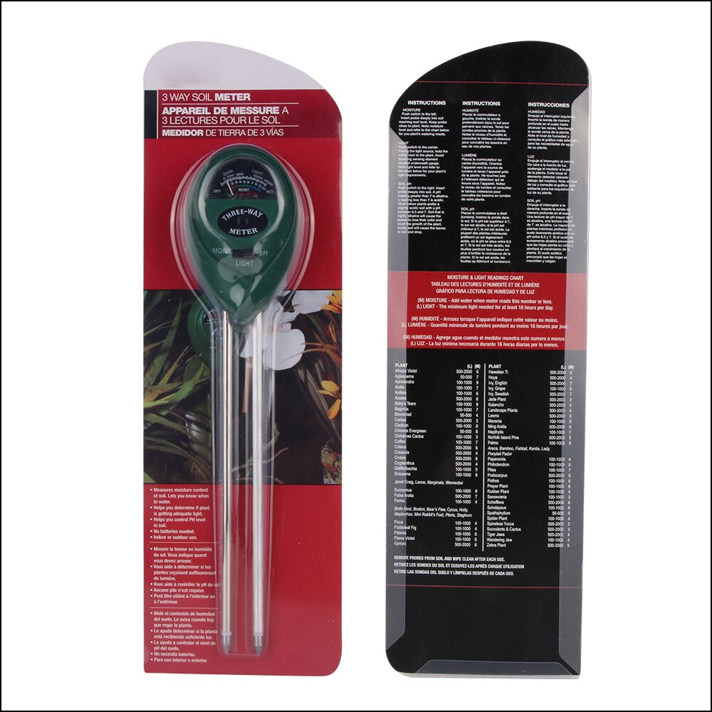 RZ Soil Moisture PH Meter Humidity Detector Digital PH Meter Soil Monitor Hygrometer Gardening Plant Lignt Sunlight Tester