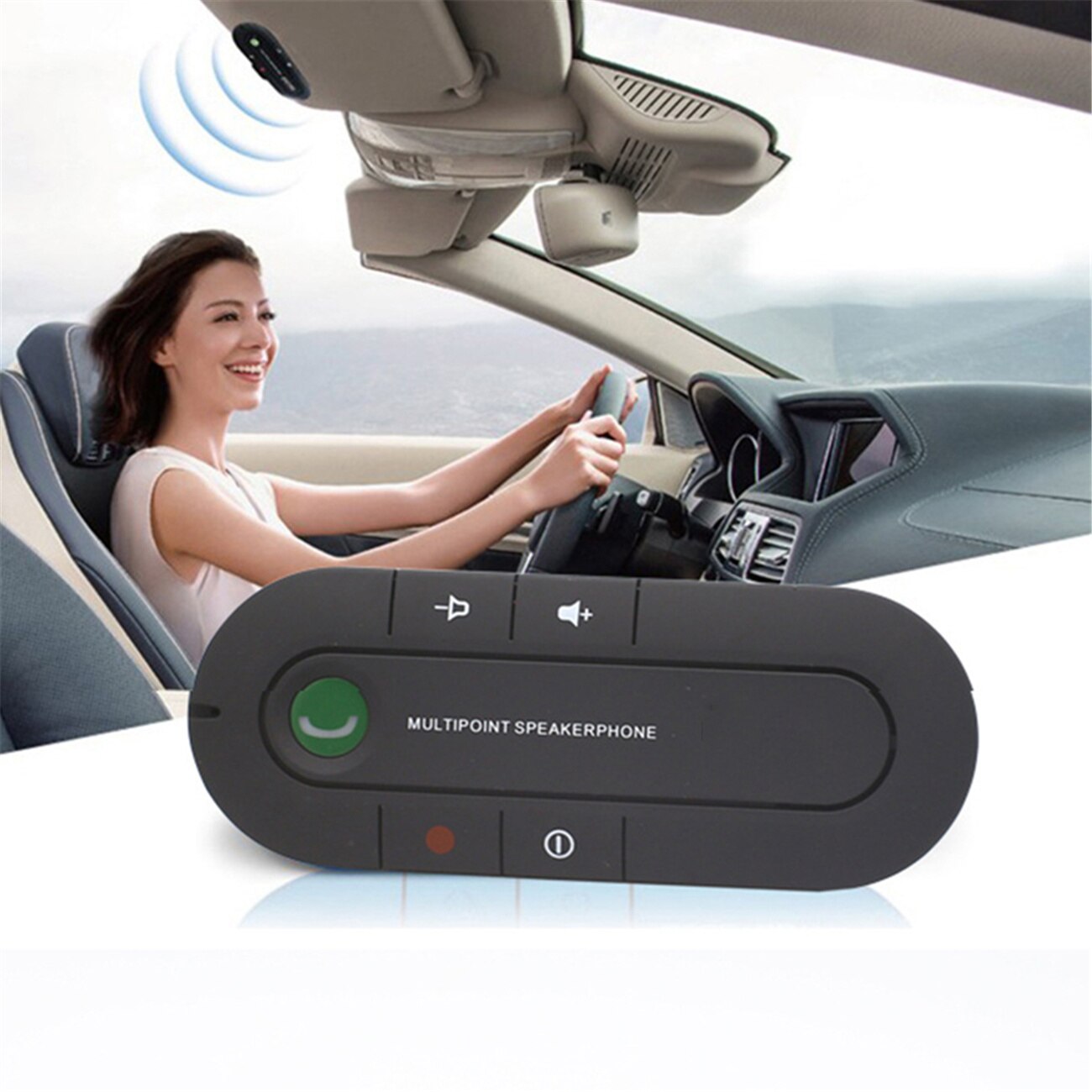 Bluetooth 4.2 Car Hands Free Speakerphone System Calling Car Adapter