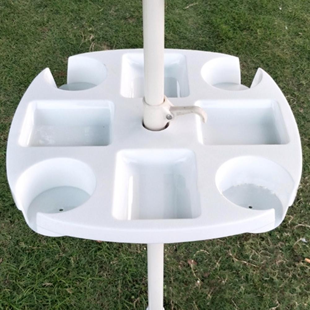 Plateau de Table parapluie blanc multifonctionnel avec support, haute stabilité, robuste, pour l&#39;extérieur