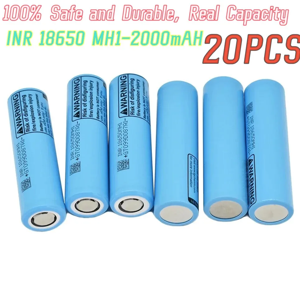 18650 MH1 3.7 V, 3200 mAh rechargeable lithium battery