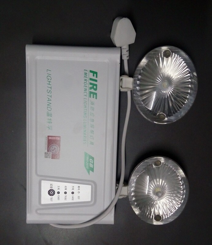 Doppelköpfe feuer notlicht isointernational führte ladelampe beleuchtung evakuierung indikator