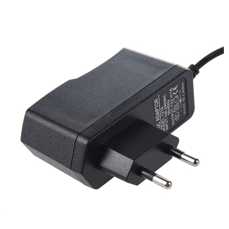 Black DC 12V 1A CCTV security camera power supply