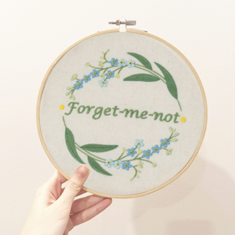 Plant Heart Handcraft Embroidery 3D DIY Embroidery Materials Package Beginners Embroidery Frame bordado Sewing Needlework Set