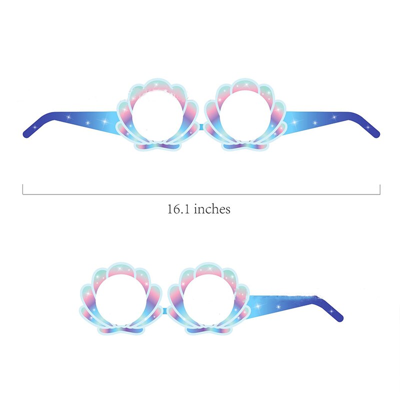 Masque thème sirène pour anniversaire, 4 pièces, sous la mer, coquille de sirène, océan, décor de fête d'anniversaire pour enfants