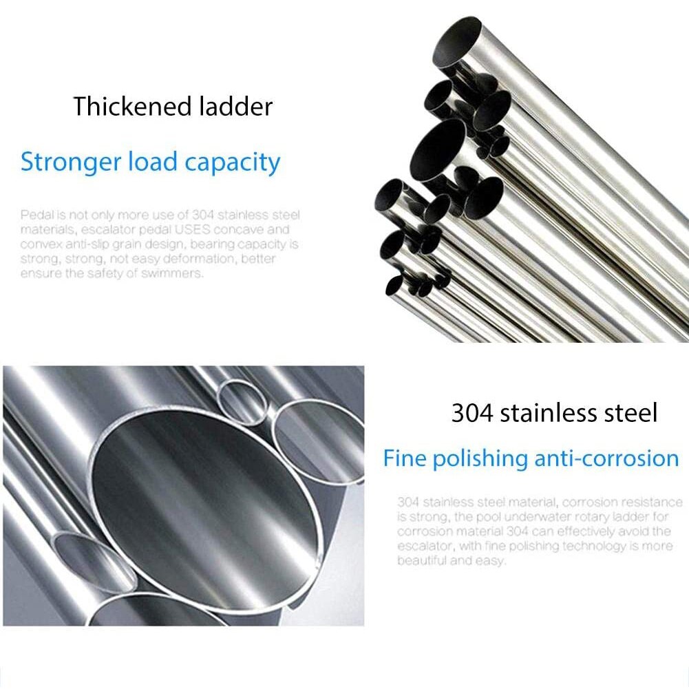 Swimming Pool Step Non-Slip Replacement Anti rust Slip Ladder Pedal bars attachment bumpers deck bracket stair accessories nice