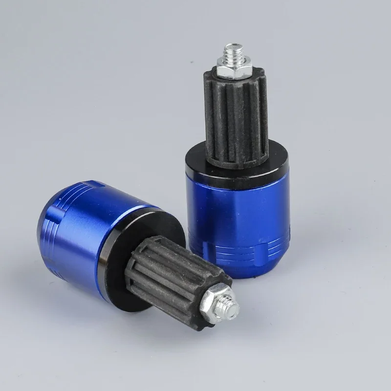 7/8" 22mm Universal Motorcycle Handle Bar End Handlebar Grips Ends Sliders Plug Slider Counterweight: Blu