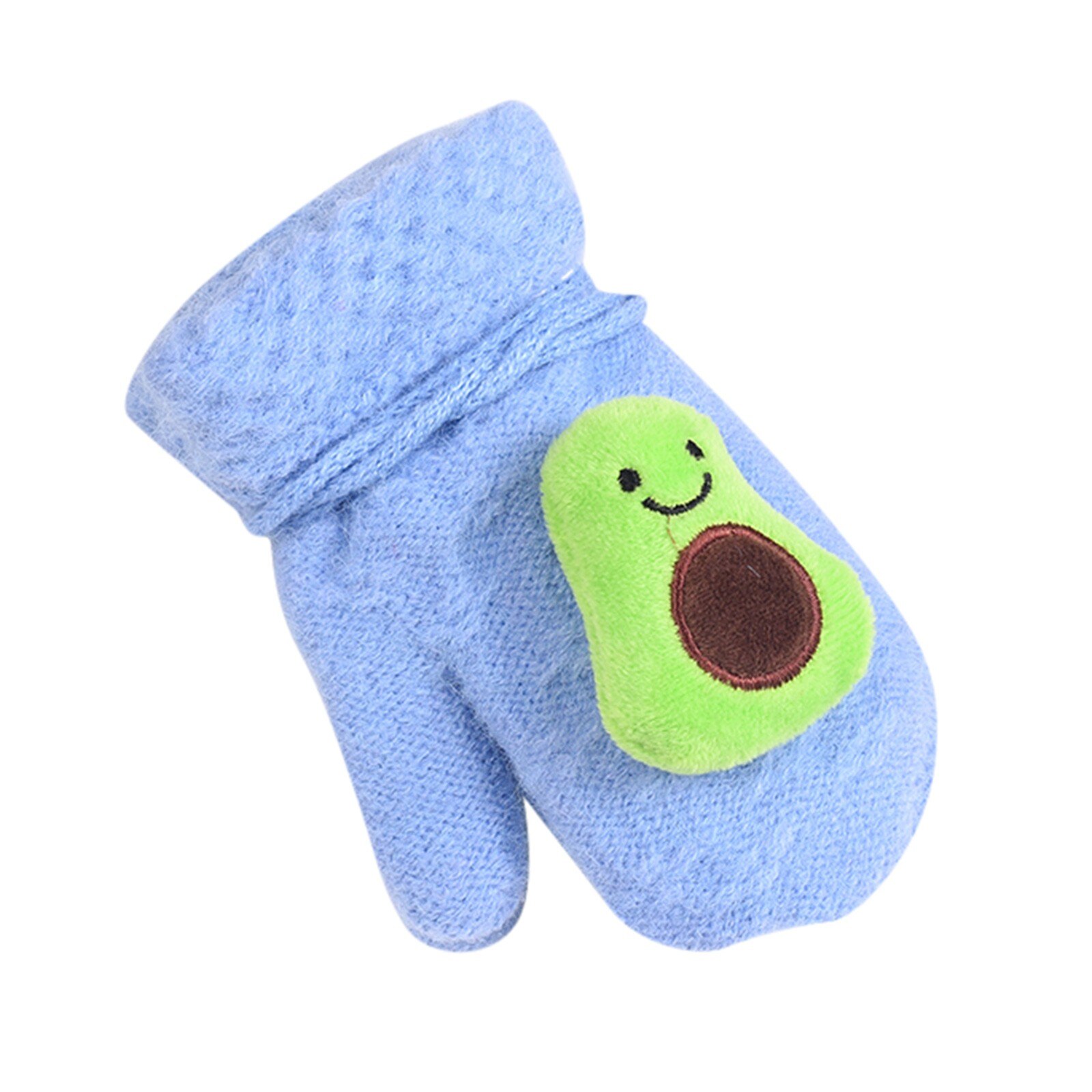 freundlicher Winter Handschuhe Mädchen Jungen betroffen Karikatur Patchwork Halten Warme Handschuhe 1-8 Jahre freundlicher Schlüsselband Handschuhe für draussen Sport: Blau