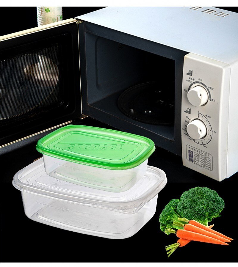 5pcs Disposable Lunch Box with Lid Thickened Sealed Food Grade PP Plastic Material Convenient Lunch Box Takeaway Packaging Box