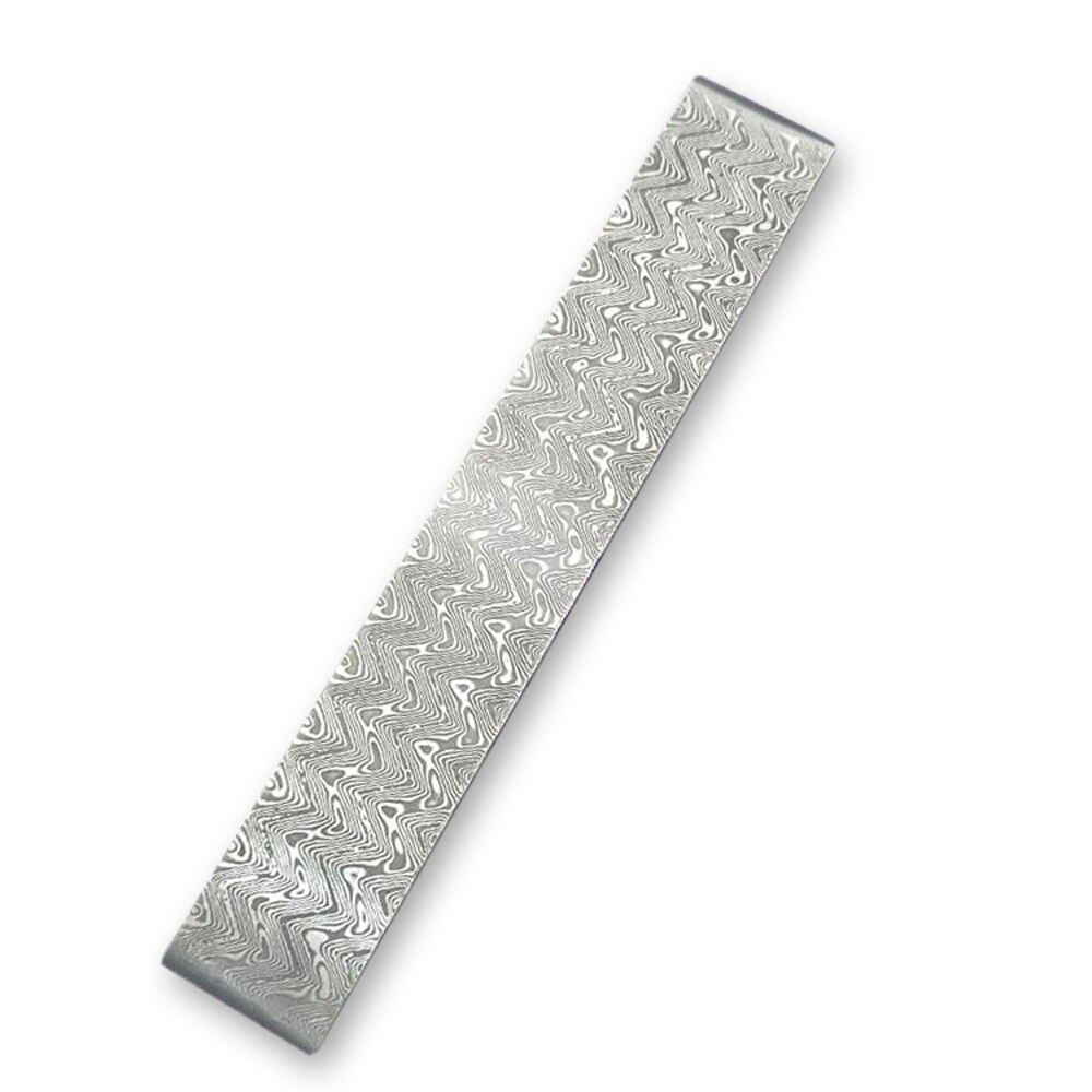 Cortador de barra de acero damasco, materiales de fabricación DE CORTADOR artesanal, patrón de acero, cuchilla en blanco, ha sido tratamiento térmico