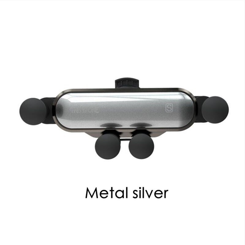 Auto accessoires zwaartekracht ondersteuning telefoonhouder voor volvo  s40 s60 s80 s90 s40 xc60 xc90 v40 v60 v90 c30 xc40 xc70 v70: Metaal zilver