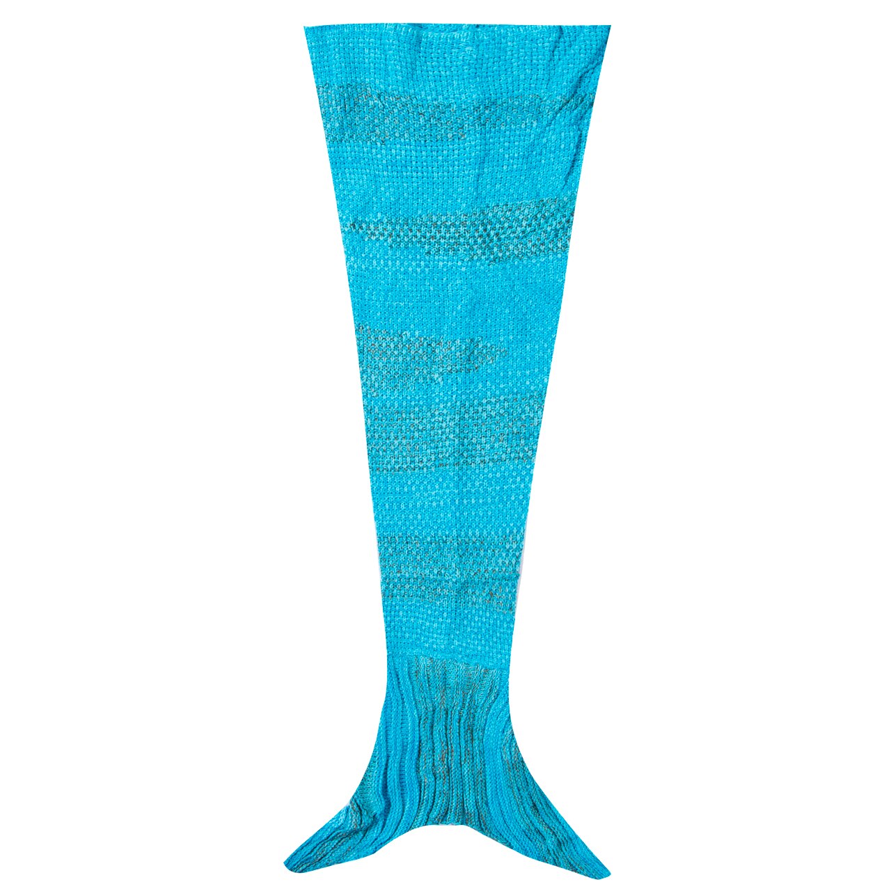 Mermaid Tail All'uncinetto Cocon Sofa Strand Quilt Tapijt Knit Soft Coperta Lapghan: Blauw