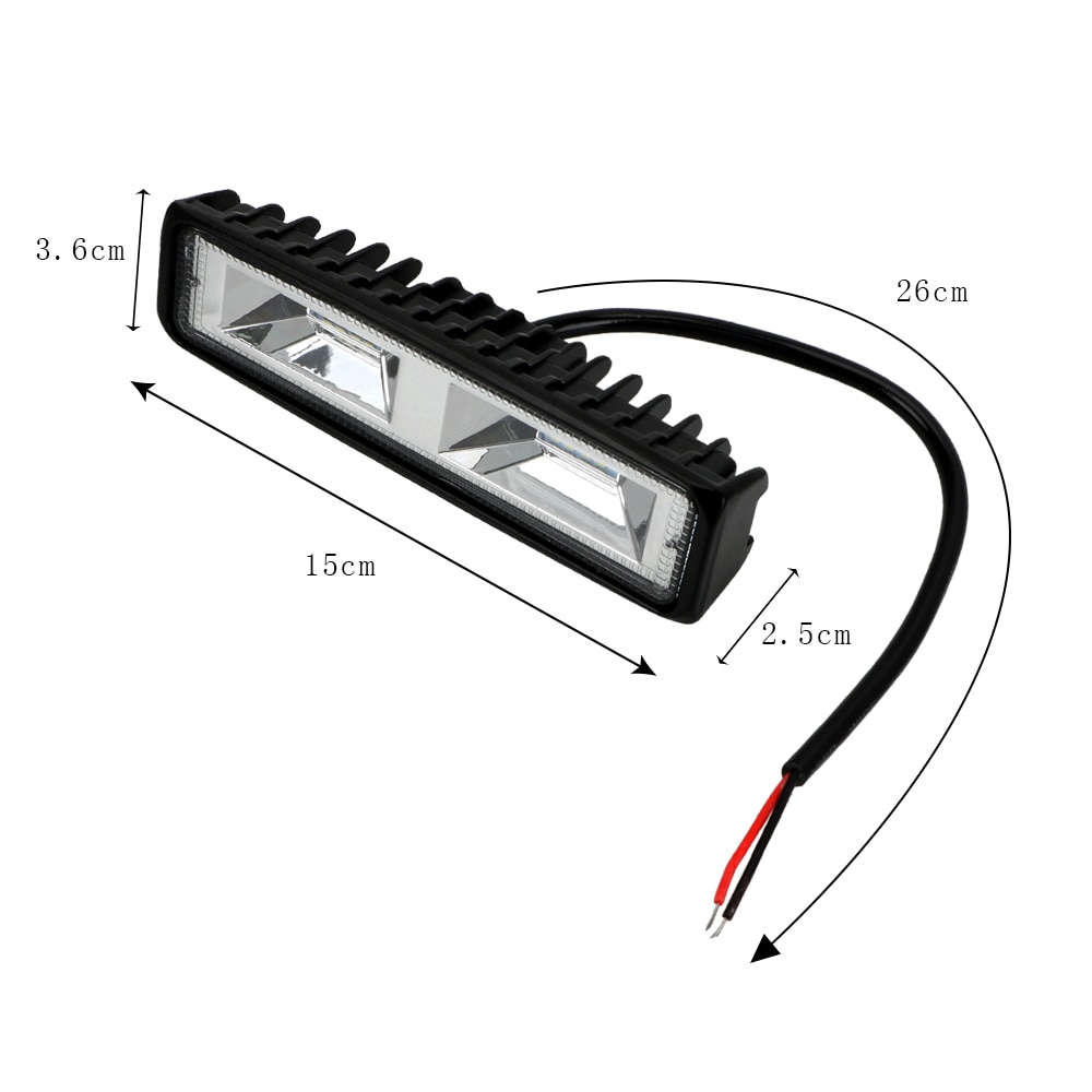 LEEPEE, faros LED de 12-24V para Auto, motocicleta, camión, barco, Tractor, remolque, todoterreno, luz de trabajo de 36W, foco de luz LED de trabajo
