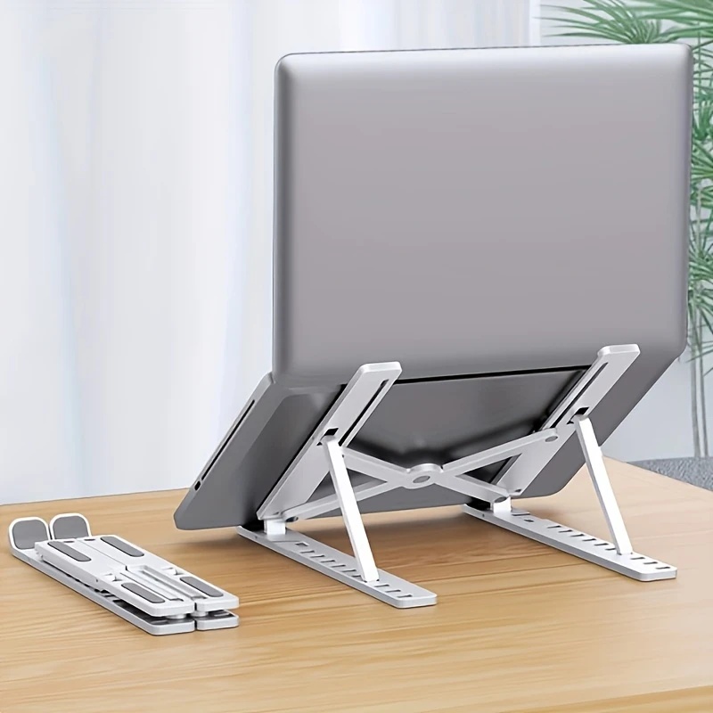 Draagbare kunststof laptopstandaard - Ergonomische hoekaanpassing, lichtgewicht duurzaam Werkruimte Organisatie Thuiskantoorgebruik
