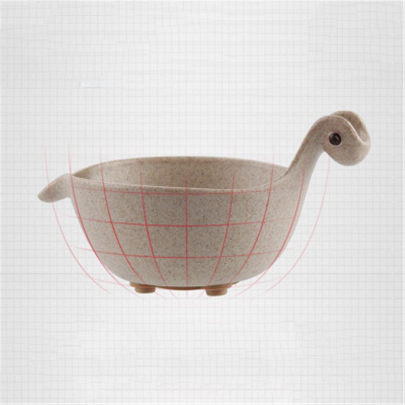 Ideacherry 5 stks/set Kinderen Baby Bamboe Servies Voeden Dinosaurus Gerechten Zuigeling Kom Plaat Kop Lepel Vork Servies voor