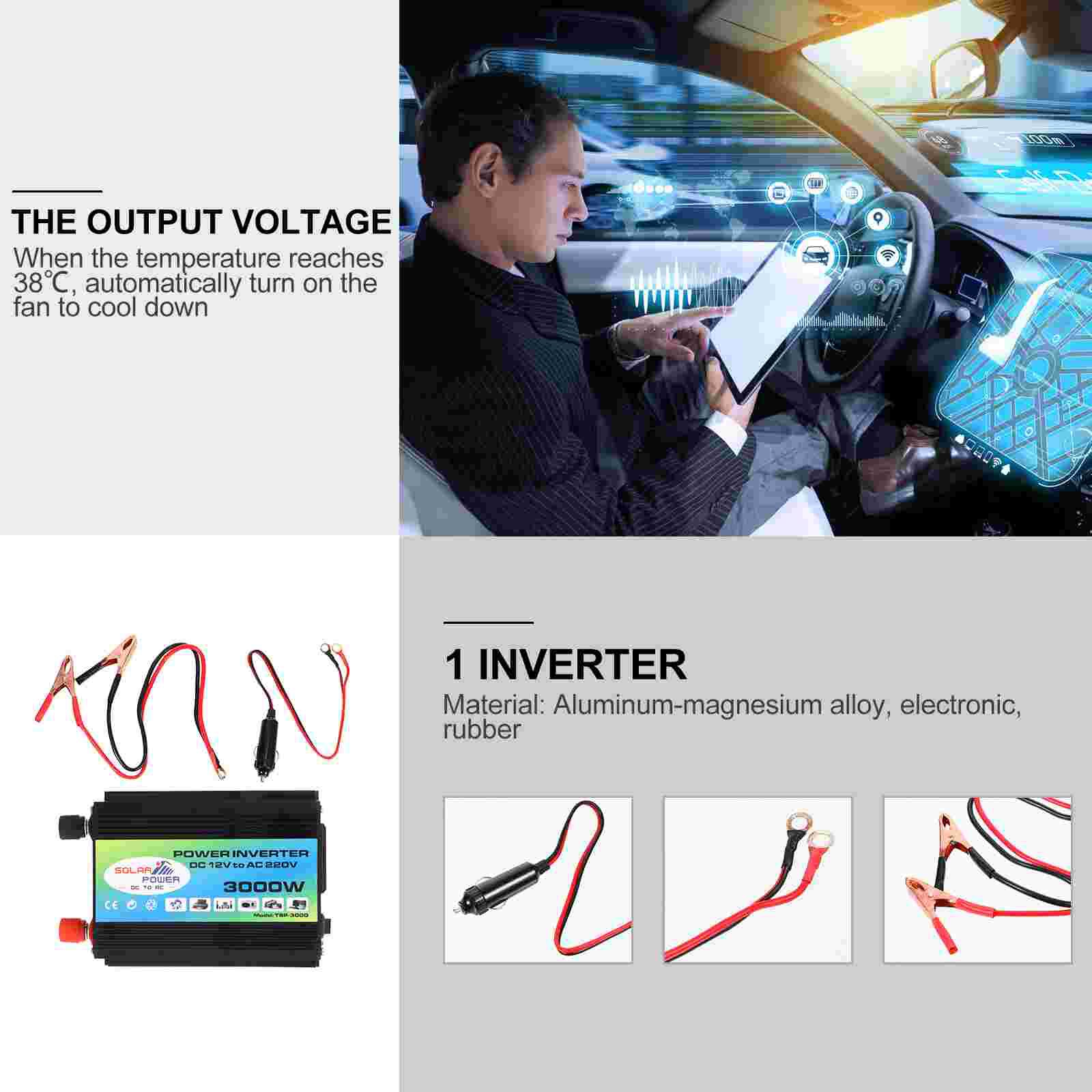 1 Set DC 12V zu AC 220V 300W Automobil Auto Konverter Inverter