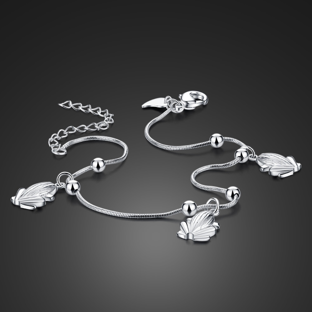 Frog Pendant Anklets for Women 100% 925 Sterling Silver Beach Anklet Leg Bracelet Foot Chain Boho Jewelry Sandals