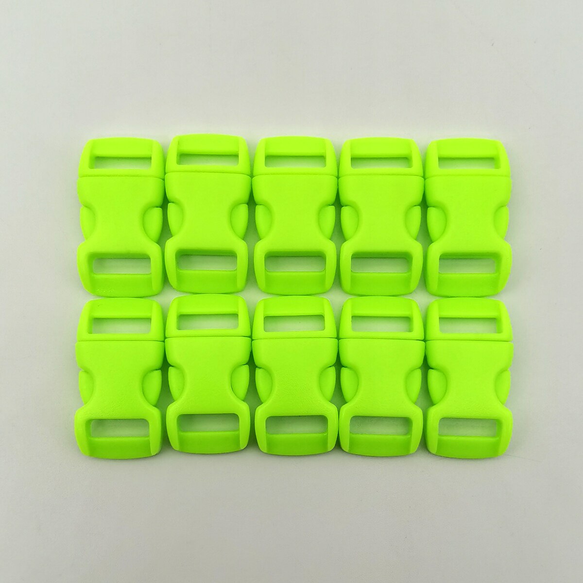 10 Stks/partij 3/8 &quot;10Mm Side Release Gesp Gebogen Parachute 550 Paracord Armband Diy Halsband Strap Webbing Outdoor kamp: green