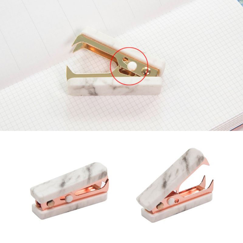 Marmor mønster hæftemaskine nordisk mini kæbe udsugning negle puller papirvarer