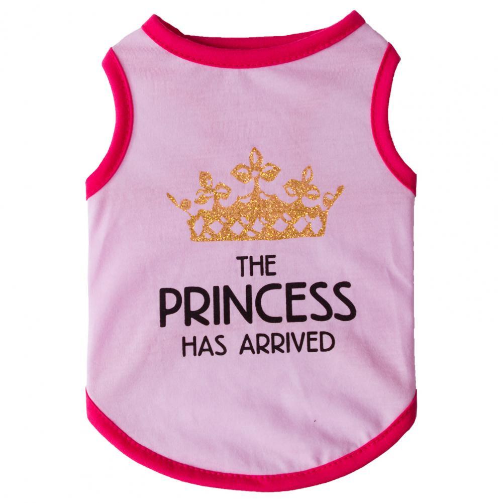 Vêtements pour chiot, col rond, lettre imprimée, tenue à la , gilet pour chien sans manches, Costume pour chat: Rose / XS