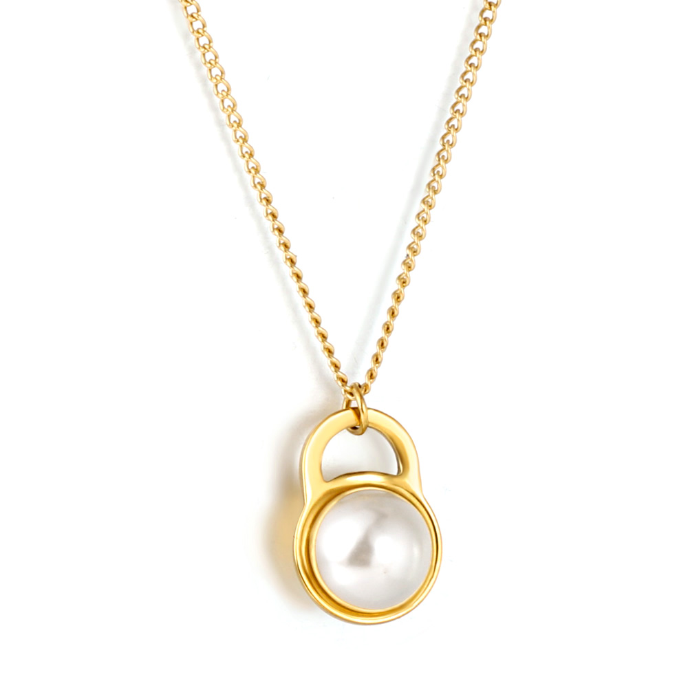 Luxusteel Leuke Konijn Parels Hanger Ketting Voor Vrouwen Meisjes Rvs Sleutelbeen Keten Lucky Chinese Sieraden