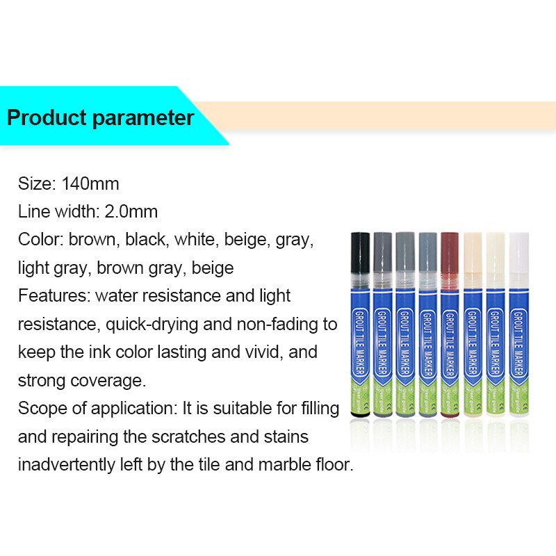Color Waterproof Tile Gap Repair Pen White Tile Refill Grout Pen Mouldproof Filling Agents Wall Porcelain Bathroom Paint Cleaner