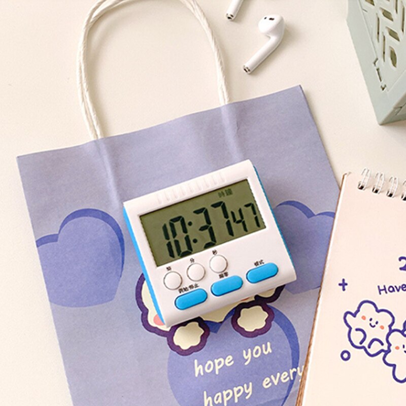 Multifunctional Kitchen Timer Mini Learning Alarm Clock Time Management Timer Self-equipped With A AAA Battery