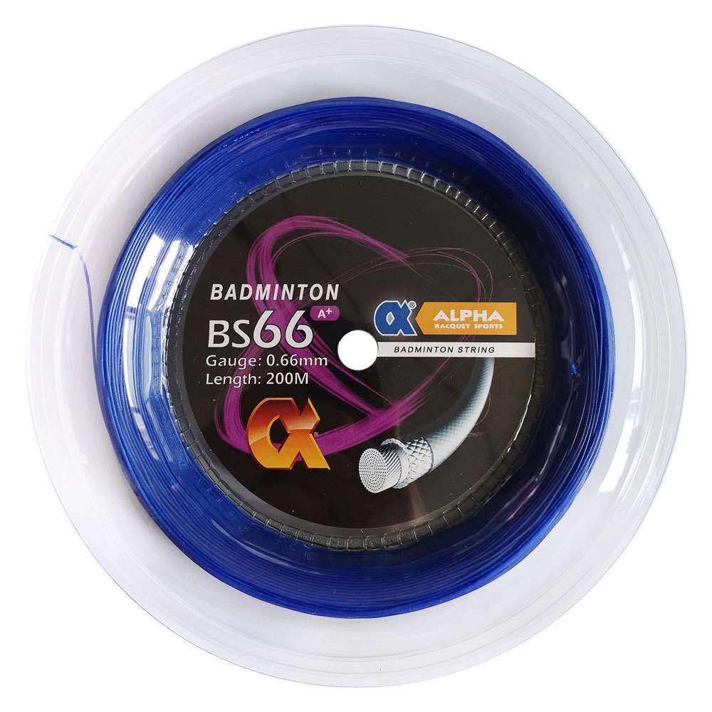 1 carrete Alpha BS66 Badminton String 0,66mm Control A + durabilidad golpear sonido raqueta cuerdas 200M: blue