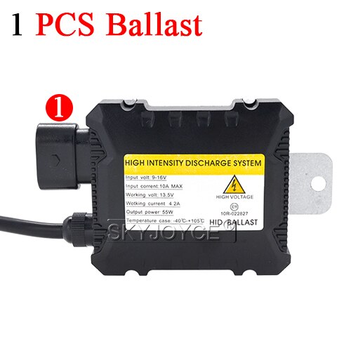 SKYJOYCE 55W DC bi xenon hid kit H4-3 xenon Lamp H4 Hi/lo HID Bixenon kit Bi xenon H4 Car headlight bulb 6000K 8000K 4300K 5000k: 1 Piece Ballast / 8000K