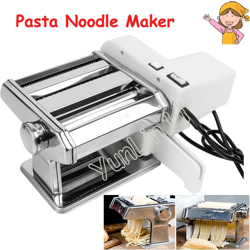 Household Pasta Machine Dough Sheeter Stainless Steel Small Electric Full Automatic Noodles Cutting Rolling Maker Machine