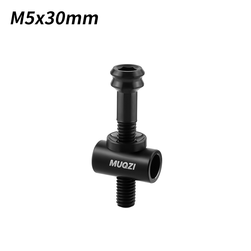 MUQZI Titan-Sattelstützenschraube M5 x 30/40 mm Fahrrad-TC4-Sattelstützen-Befestigungsschraube mit Unterlegscheibe für Fahrradsitzrohr: Schwarz