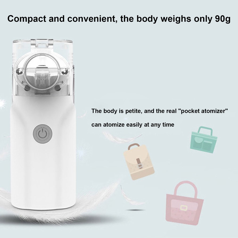 Atomizer USB przenośny ręczny cichy Piezo nebulizator dla dorosłych nawilżacz rozpylacz mgiełki robić twarzy sauna robić twarzy idealny robić domowego biura