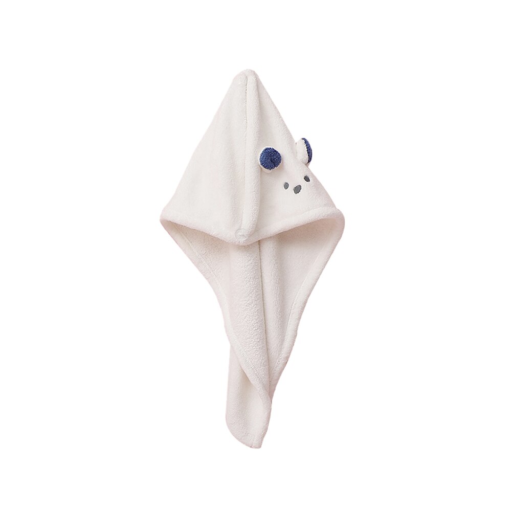 Microfiber Droog Haar Cap Douche Cap Sterk Water Absorberende Driehoek Hoed Meisje Wassen Haar Sneldrogende Vegen Haar Handdoek bad Tool: WHITE