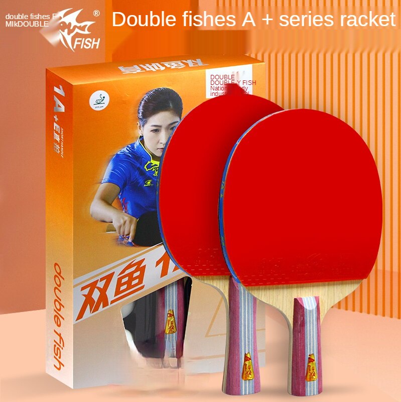 Tennis Table Racket Short Long Handle wood Blade Rubber With Double Face Pimples In Ping Pong Rackets
