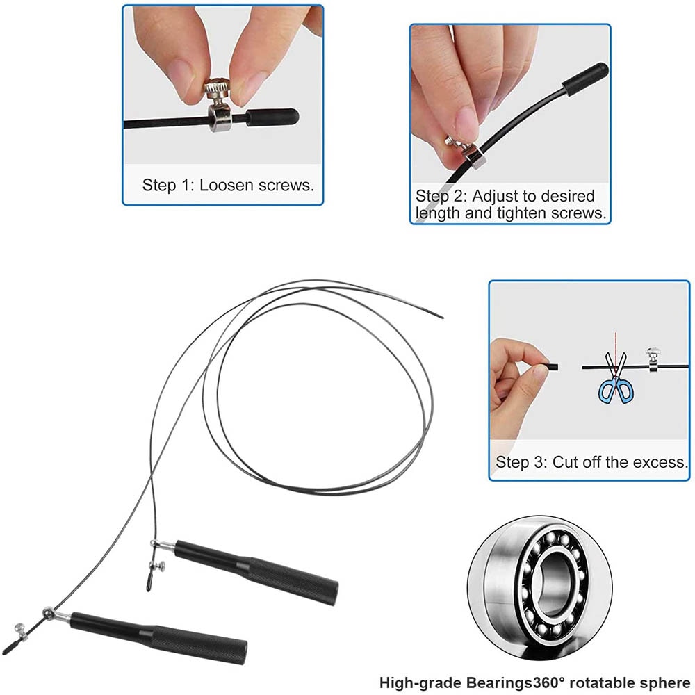 Fitness jump rope heavy steel wire speed jump rope boxing MMA training equipment gym sports jump rope for men and women