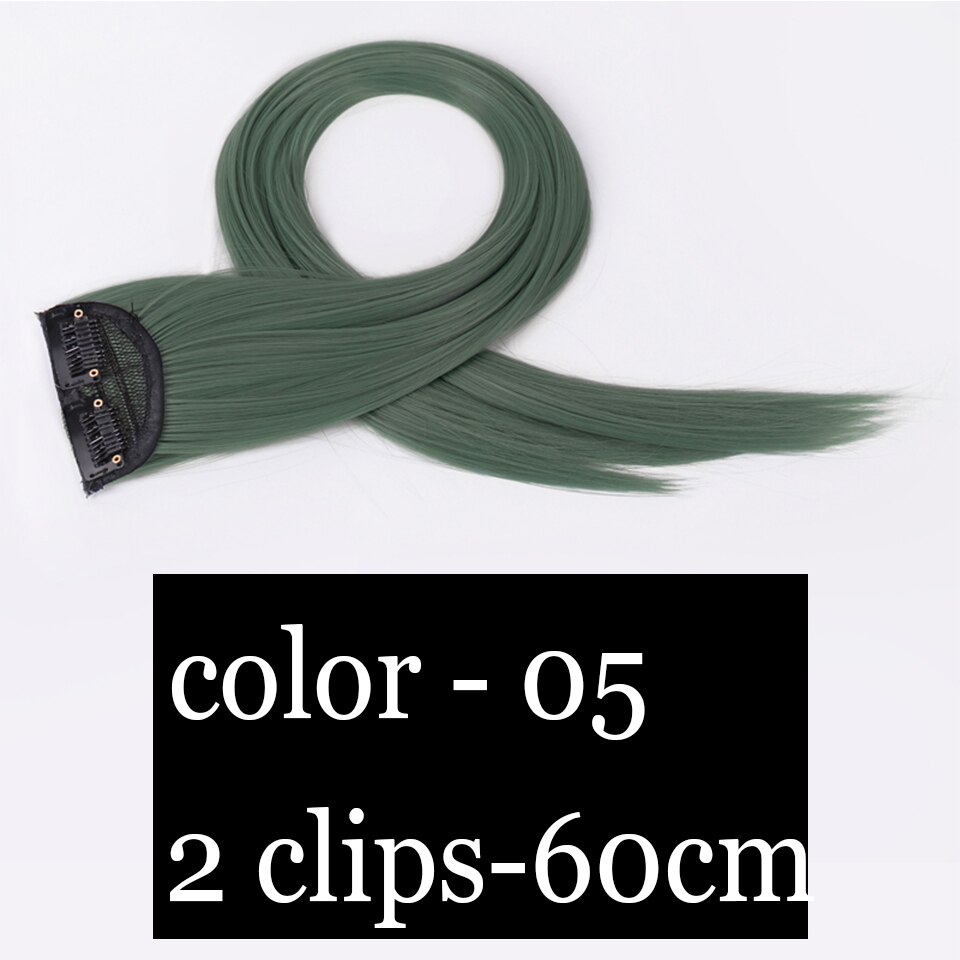 extensions cheveux clip naturel rajout cheveux rajout cheveux Pince synthétique en extension de cheveux rose pièces arc-en-ciel pour les femmes extensions couleur colorée extensions de cheveux perruque MUMUPI: 25