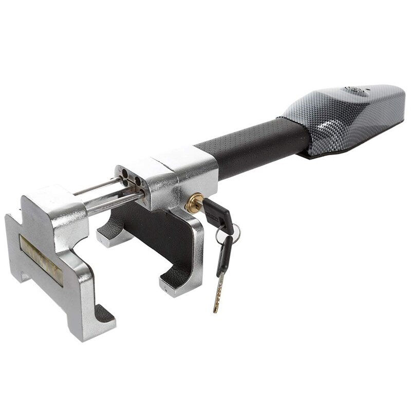 Universele Auto Antidiefstal Vergrendeling Auto Stuurwiel Met Sleutels Auto Anti-Diefstal Apparaat Security Alarm T-Lock