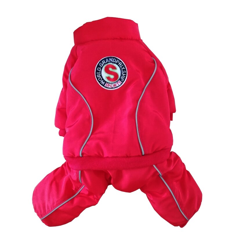 Winter Overall für Hunde Vlies warm Hund Gesamt 2 Farbe Reflektierende Gurte Hund Kleidung XS S M L XL 2XL: verrotten / L Brust 54CM